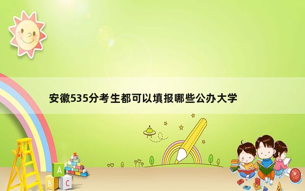 安徽535分考生都可以填报哪些公办大学？（附带近三年535分大学录取名单）